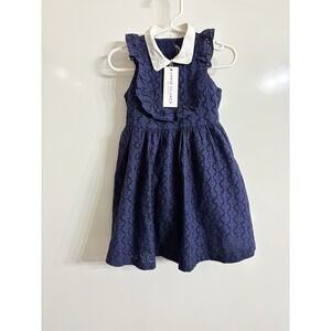 Janie and Jack Navy Blue Lace Dress